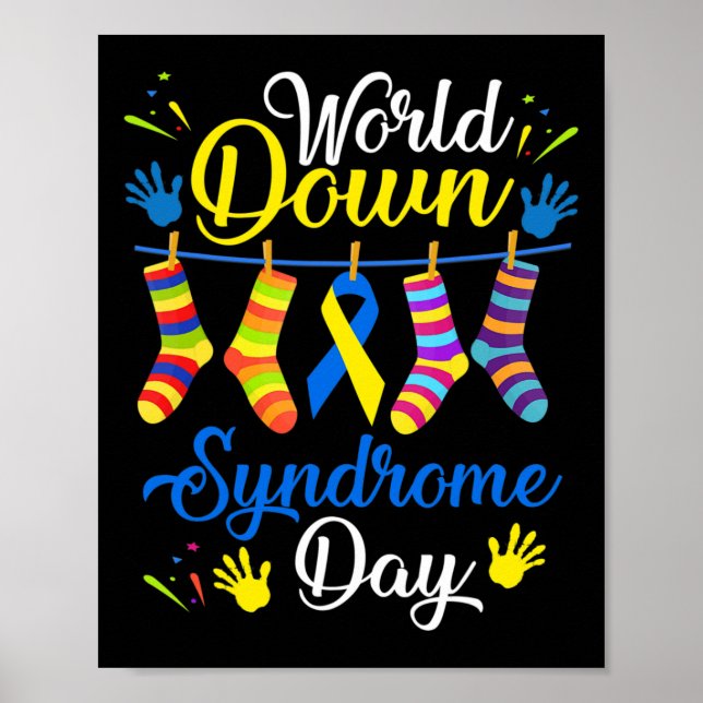 Down Syndrome Day Awareness Socks 21 March  Poster (Front)