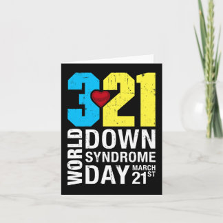 Down Syndrome Day March 21st Down Syndrome Awarene Card