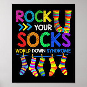 Down Syndrome Day Rock Your Socks Awareness 1  Poster