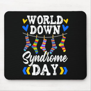 Down Syndrome Day Socks Down Syndrome Awareness 2 Mouse Pad