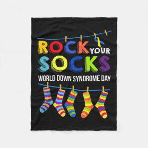 Down Syndrome Day Your Socks Awareness Fleece Blanket