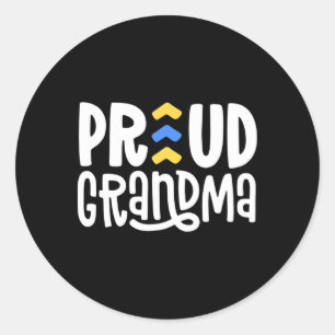 Down Syndrome Grandma Awareness Gift Lucky Arrows Classic Round Sticker