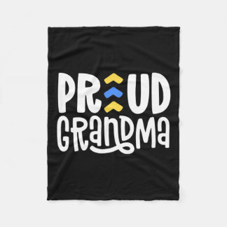 Down Syndrome Grandma Awareness Gift Lucky Arrows  Fleece Blanket