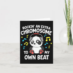 Down Syndrome Kids T21 Rockin' An Extra Chromosome Card