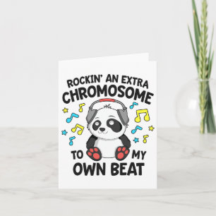 Down Syndrome Kids T21 Rockin' An Extra Chromosome Card