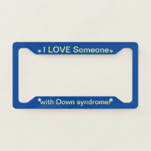Down Syndrome LOVE license plate 