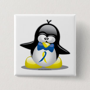 Down Syndrome Penguin 15 Cm Square Badge
