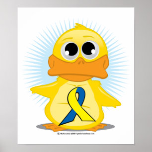 Down Syndrome Ribbon Duck Poster