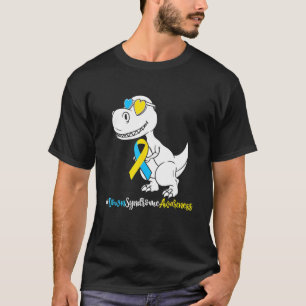 Down Syndrome T Rex Dinosaur , Boys Kids Trisomy T T-Shirt
