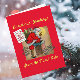 Down The Chimney With Toys 5”X7” Folded Card