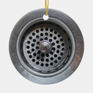 Down the Drain Ceramic Ornament