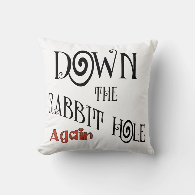 Down the Rabbit Hole Cushion (Front)