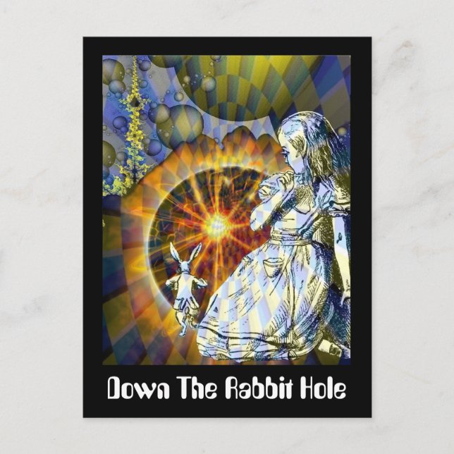 Down The Rabbit Hole Postcard (Front)