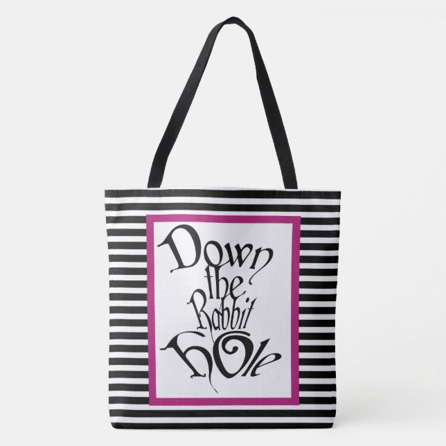 Down the Rabbit Hole Tote Bag (Front)