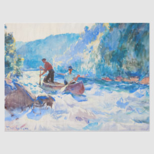 Down the Rapids by Frank Weston Benson Tissue Paper