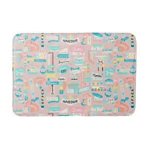 Down the Shore NJ Beach Themed Bath Mat