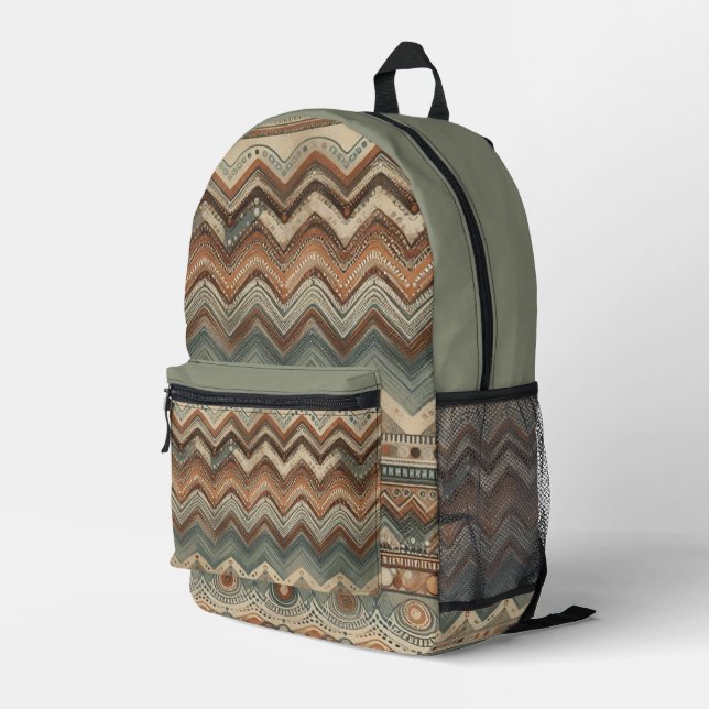 Down To Earth Printed Backpack (Back Corner Right)
