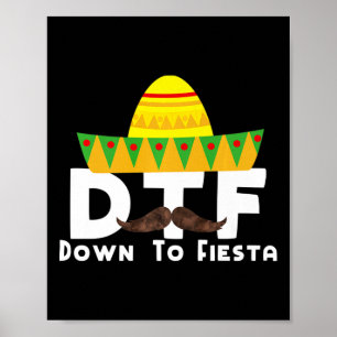 Down To Fiesta - Cinco De Mayo Costume Party Outfi Poster