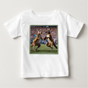 "Down Under Action: Kangaroos Playing Aussie Rules Baby T-Shirt