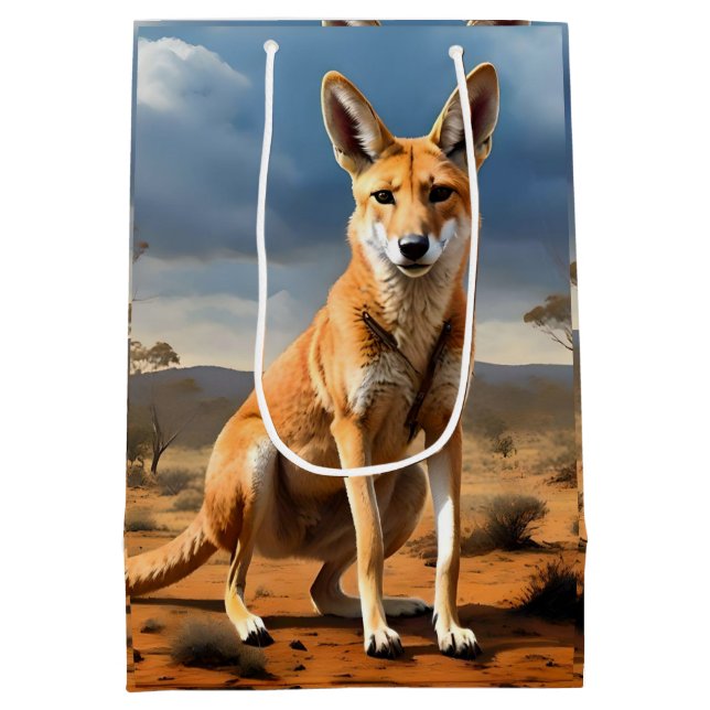 **"Down Under Delight: The Kangaringo Design"** Medium Gift Bag (Back)