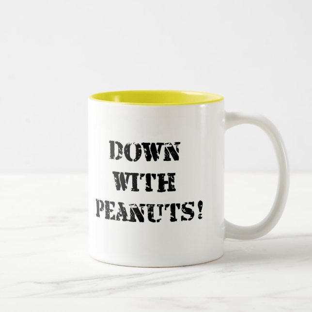 Down With Peanuts Two-Tone Coffee Mug (Right)