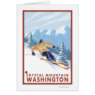 Downhhill Snow Skier - Crystal Mountain, WA