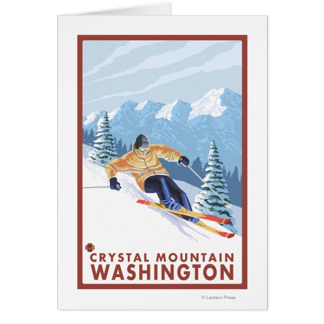 Downhhill Snow Skier - Crystal Mountain, WA (Front)