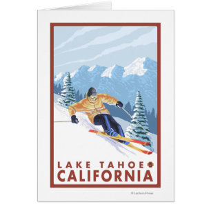 Downhhill Snow Skier - Lake Tahoe, California