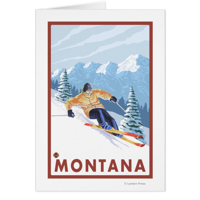 Downhhill Snow Skier - Montana (Front)