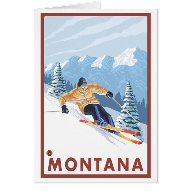 Downhhill Snow Skier - Montana (Front)