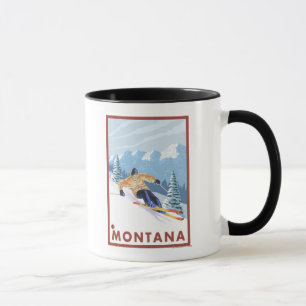 Downhhill Snow Skier - Montana Mug