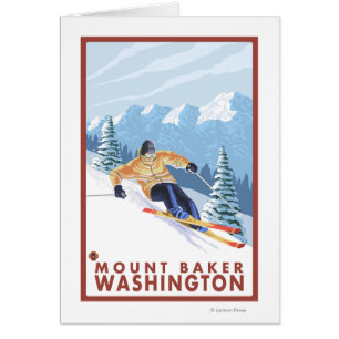 Downhhill Snow Skier - Mount Baker, Washington