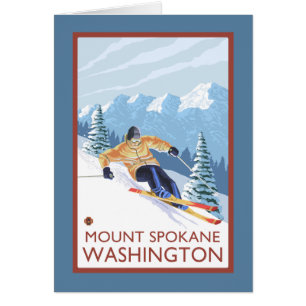 Downhhill Snow Skier - Mount Spokane,