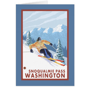 Downhhill Snow Skier - Snoqualmie Pass, WA