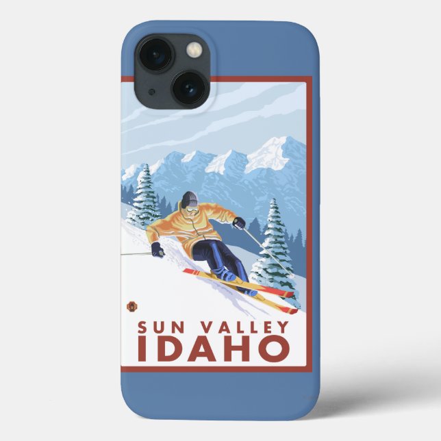 Downhhill Snow Skier - Sun Valley, Idaho Case-Mate iPhone Case (Back)