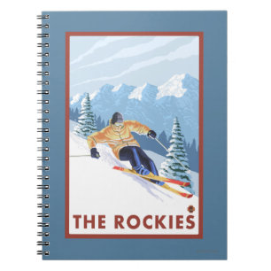 Downhhill Snow Skier - The Rockies Notebook