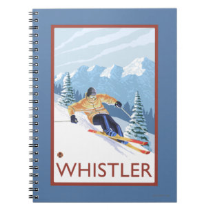 Downhhill Snow Skier - Whistler, BC Canada Notebook