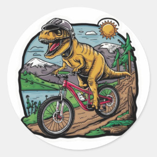 Downhill Adventure: Colourful Vector Art Sticker