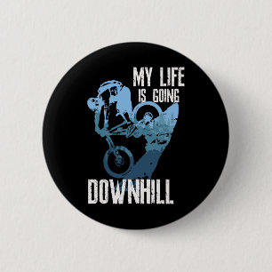 Downhill Biking Mountain Bike Enduro Mtb Cycling 6 Cm Round Badge