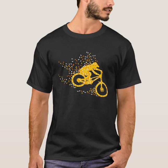 Downhill Geometry Polygon MTB Mountain Bike Bike P T-Shirt (Front)