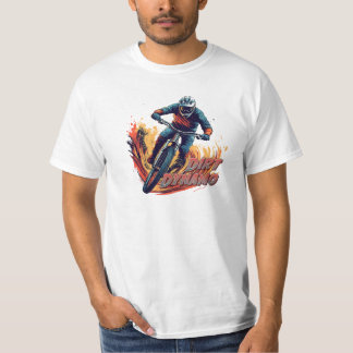 Downhill Graphic and Text T-Shirt