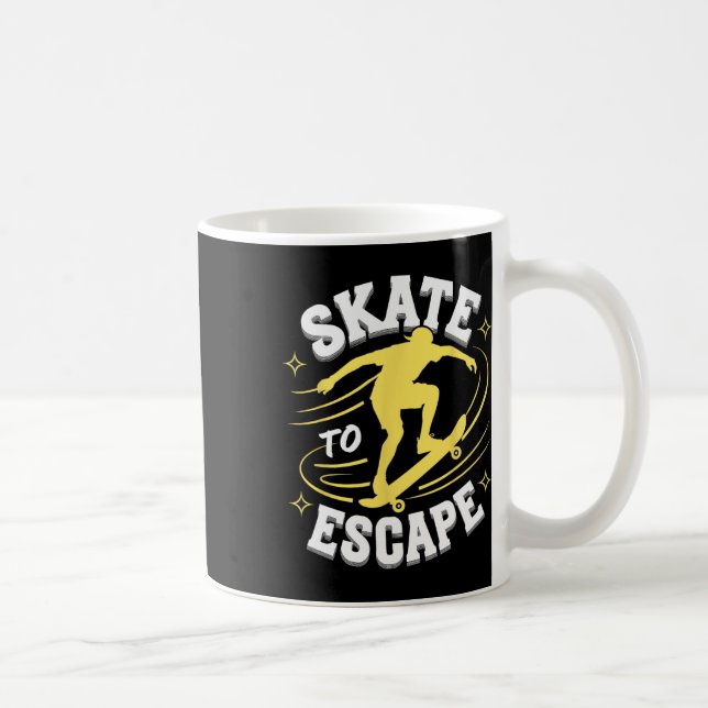 Downhill Longboarding Street Skating Skate Tricks  Coffee Mug (Right)