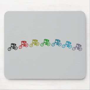 Downhill mountain bike jump mouse pad