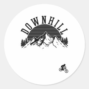 Downhill Mountain Bike - Mtb Mountain Biker Gift Classic Round Sticker