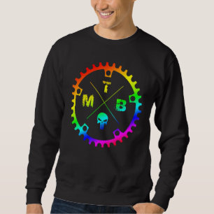 Downhill Mountain Bike Mtb Oil Slick Mountain Bik Sweatshirt