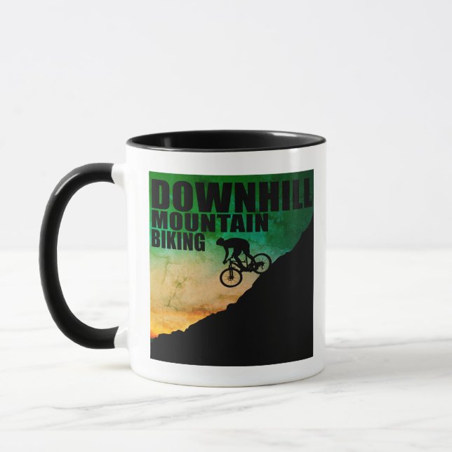 Downhill Mountain Bike Mug (Left)