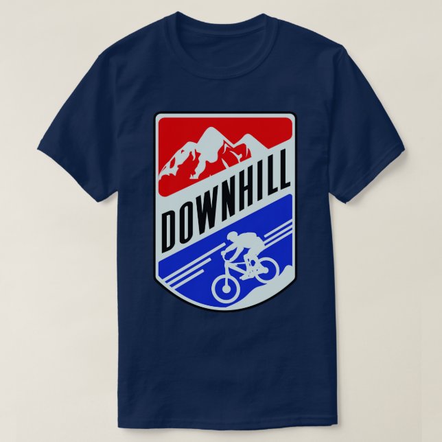 Downhill Mountain BikeCycling Cyclist T-Shirt (Design Front)