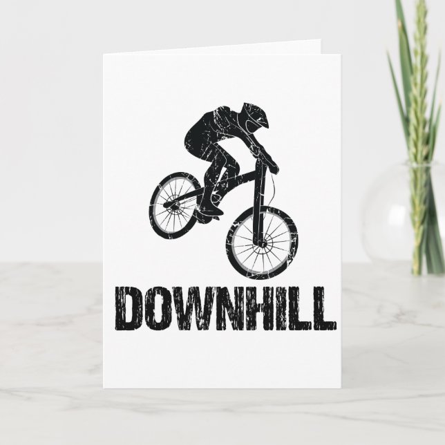Downhill Mountain Biker Card (Front)
