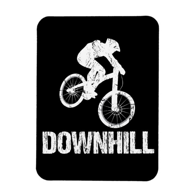 Downhill Mountain Biker Magnet (Vertical)