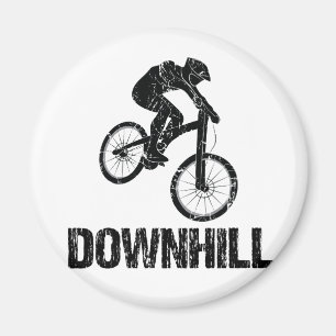 Downhill Mountain Biker Magnet